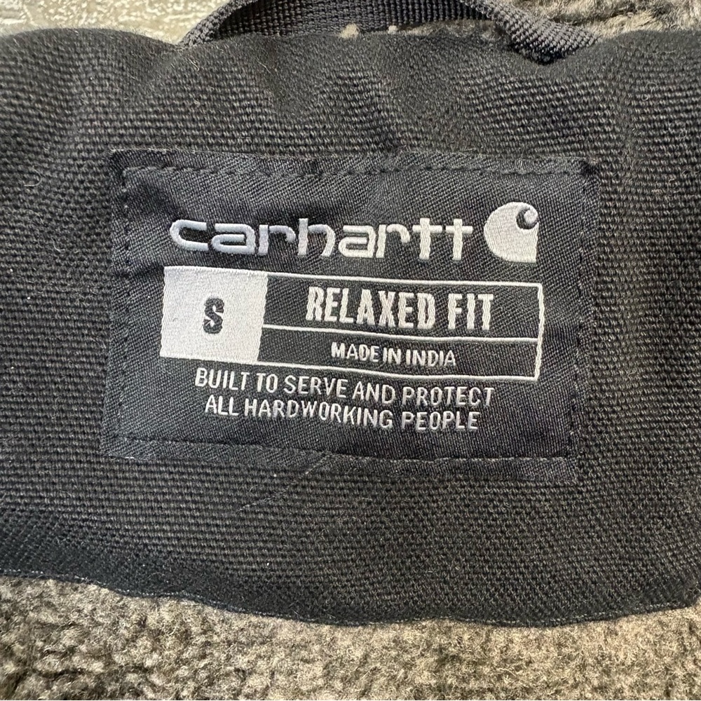 Carhartt Relaxed Fit Washed Duck Sherpa Lined Utility Jacket Size Small - Picture 8 of 11